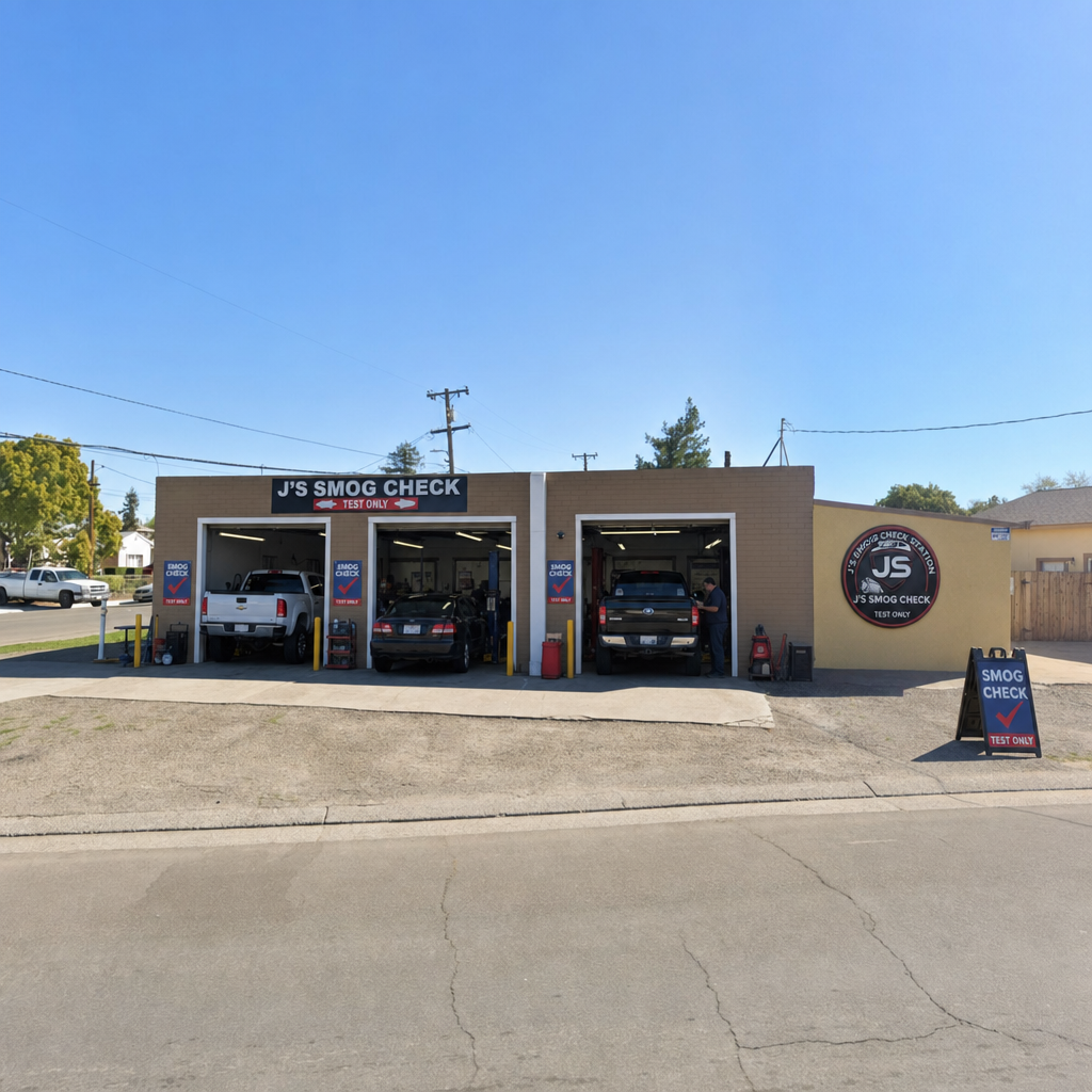 J's Quick Smog's real three-bay shop in Stockton